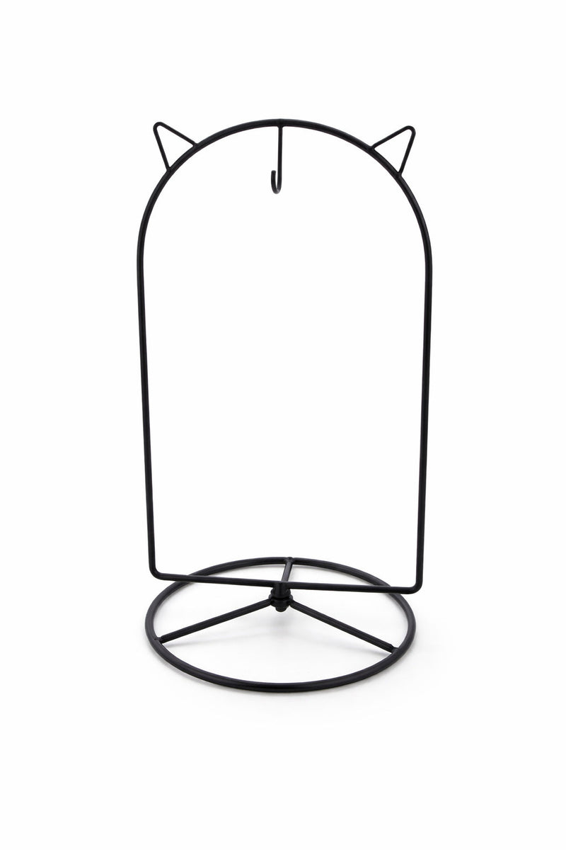 Black Cat Hanging Photo Picture Frame and Metal Ornament Stand 9.25 Inches