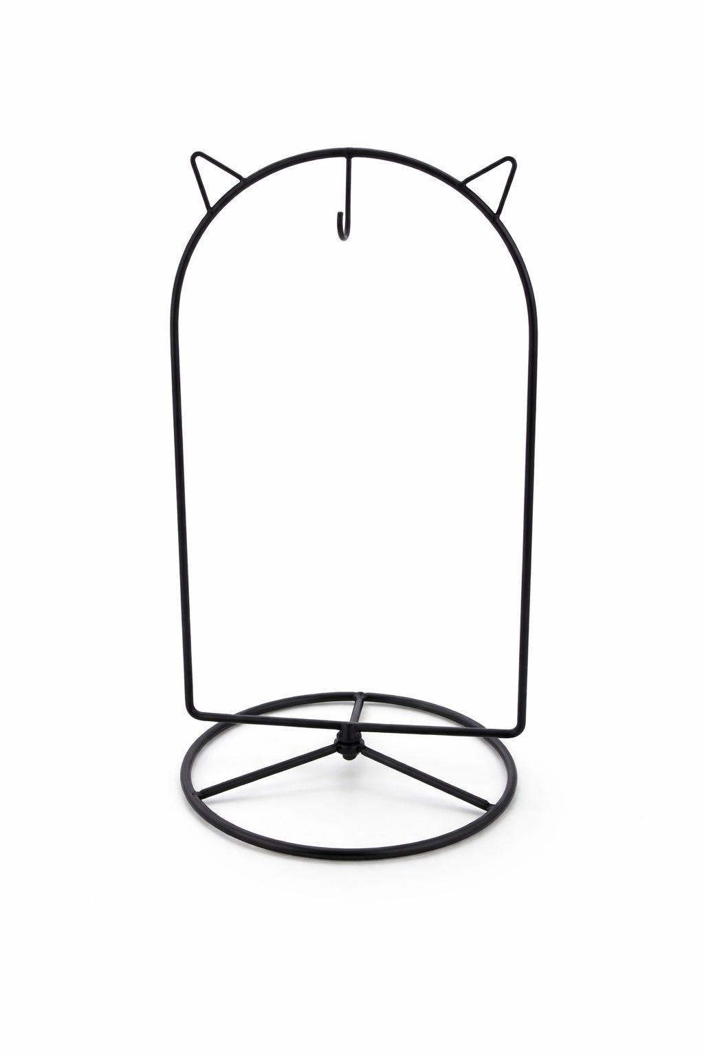 Black Cat Hanging Photo Picture Frame and Metal Ornament Stand 9.25 Inches