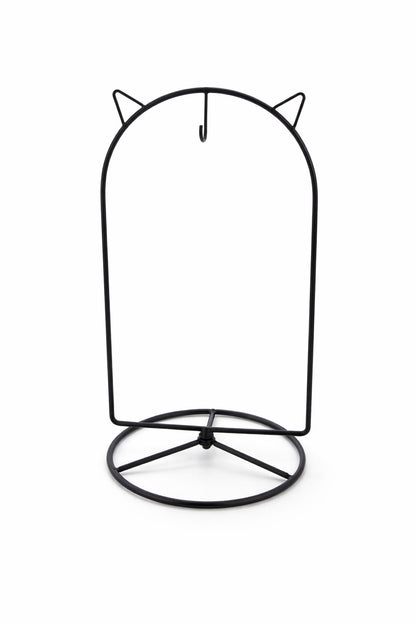 Black Cat Hanging Photo Picture Frame and Metal Ornament Stand 9.25 Inches