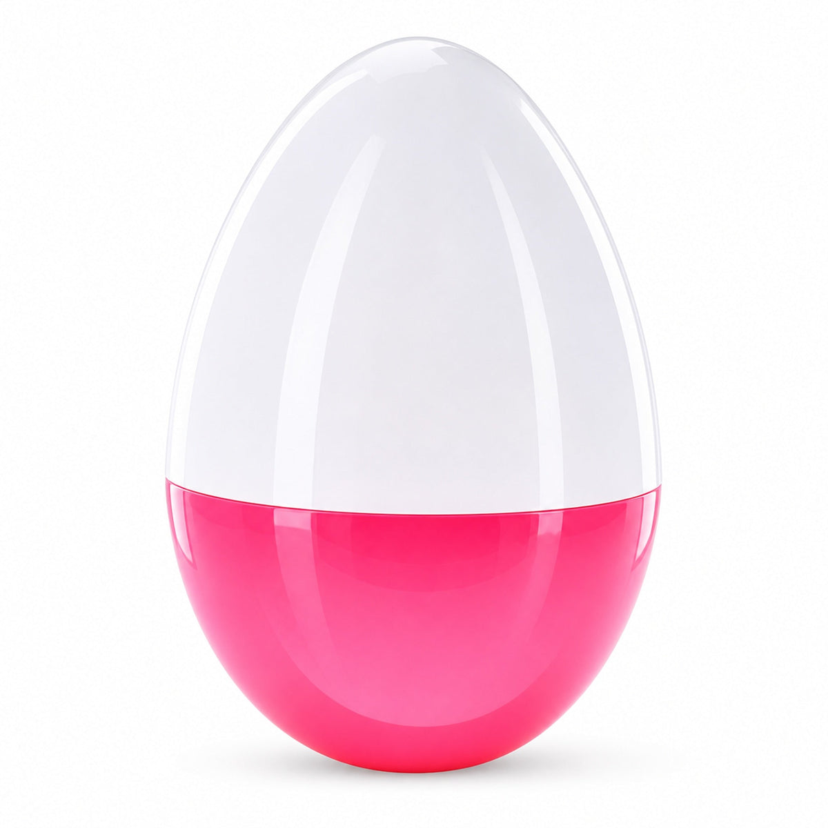 Large Bunny Giant Jumbo Size White and Pink Plastic Easter Egg 10 Inches
