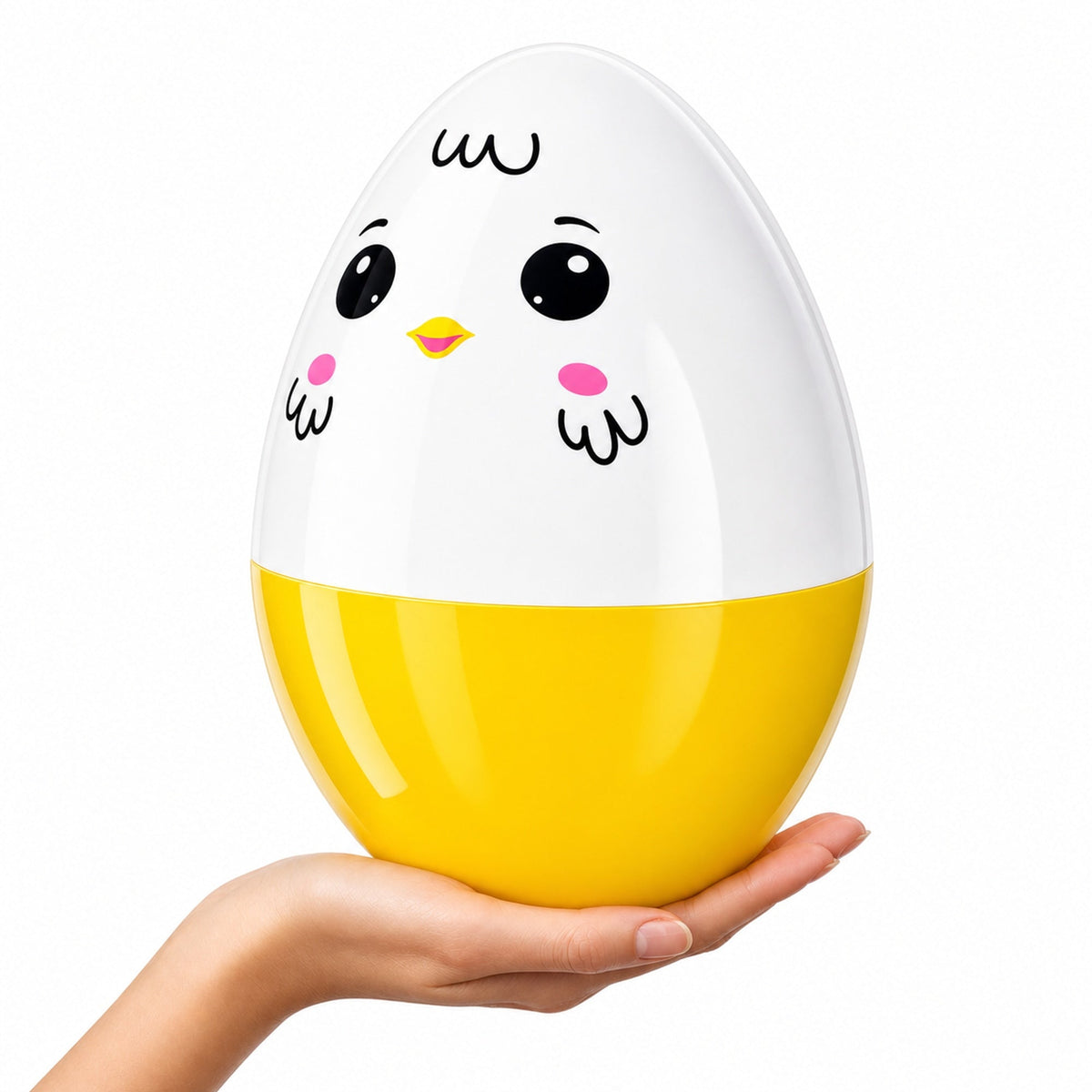 Giant Jumbo Large Size White and Yellow Chick Plastic Easter Egg 10 Inches