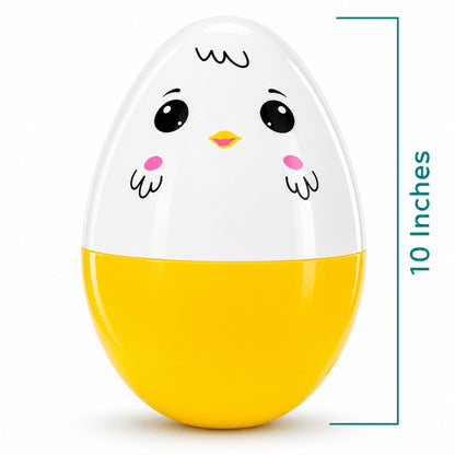 Giant Jumbo Large Size White and Yellow Chick Plastic Easter Egg 10 Inches