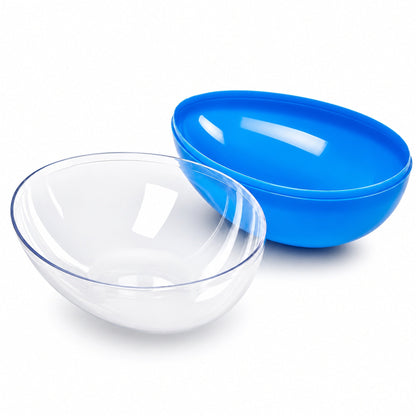 Large Fillable Clear Top Blue Bottom Plastic Easter Egg 5.1 Inches