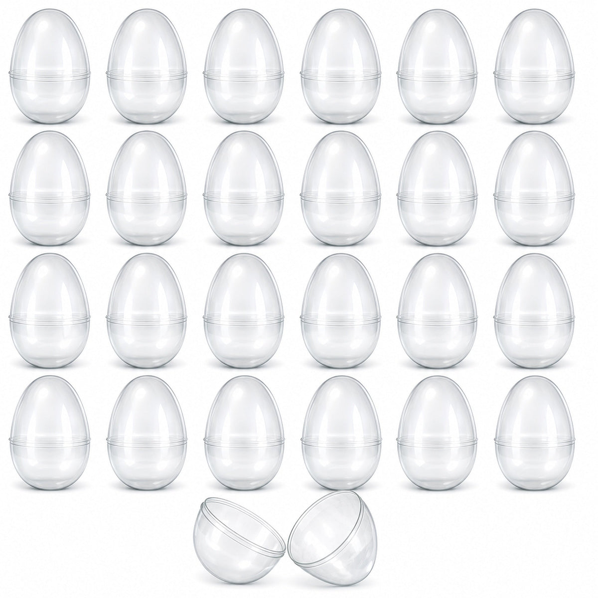Set of 24 Glow in the Dark Easter Eggs Fillable Plastic Eggs for Nighttime Egg Hunt Fun 2.25 Inches