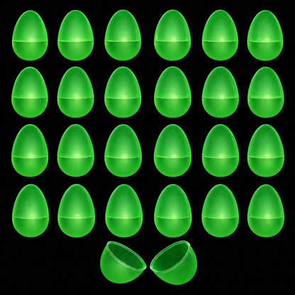 Set of 24 Glow in the Dark Easter Eggs Fillable Plastic Eggs for Nighttime Egg Hunt Fun 2.25 Inches