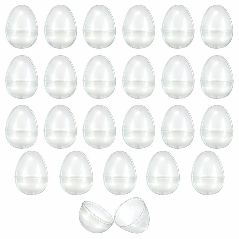 Set of 24 Large Glow in the Dark Easter Eggs Fillable Plastic Eggs for Night Egg Hunt Kids 3.15 Inches