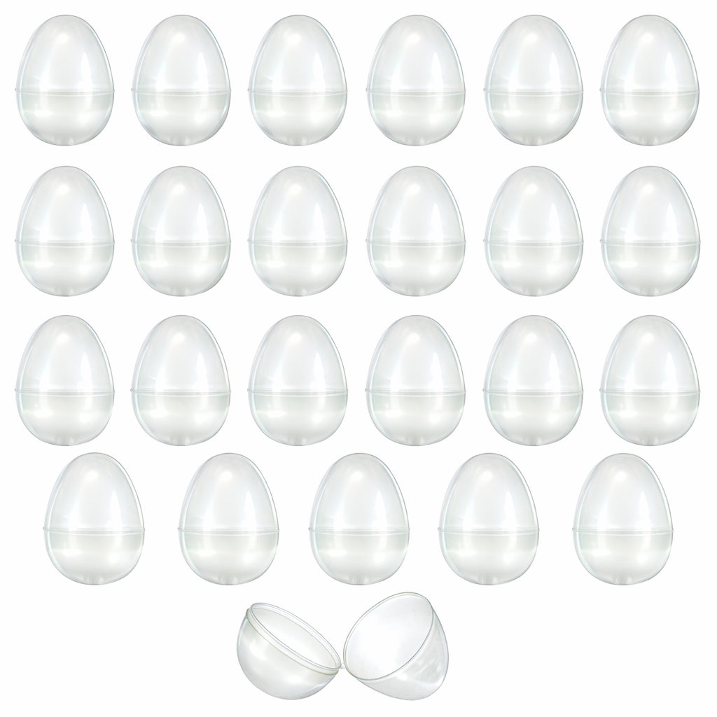 Set of 24 Large Glow in the Dark Easter Eggs Fillable Plastic Eggs for Night Egg Hunt 3.15 Inches
