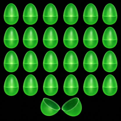 Set of 24 Large Glow in the Dark Easter Eggs Fillable Plastic Eggs for Night Egg Hunt 3.15 Inches