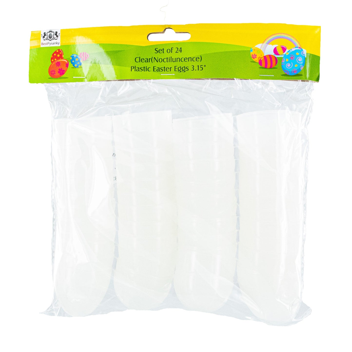 Set of 24 Large Glow in the Dark Easter Eggs Fillable Plastic Eggs for Night Egg Hunt 3.15 Inches