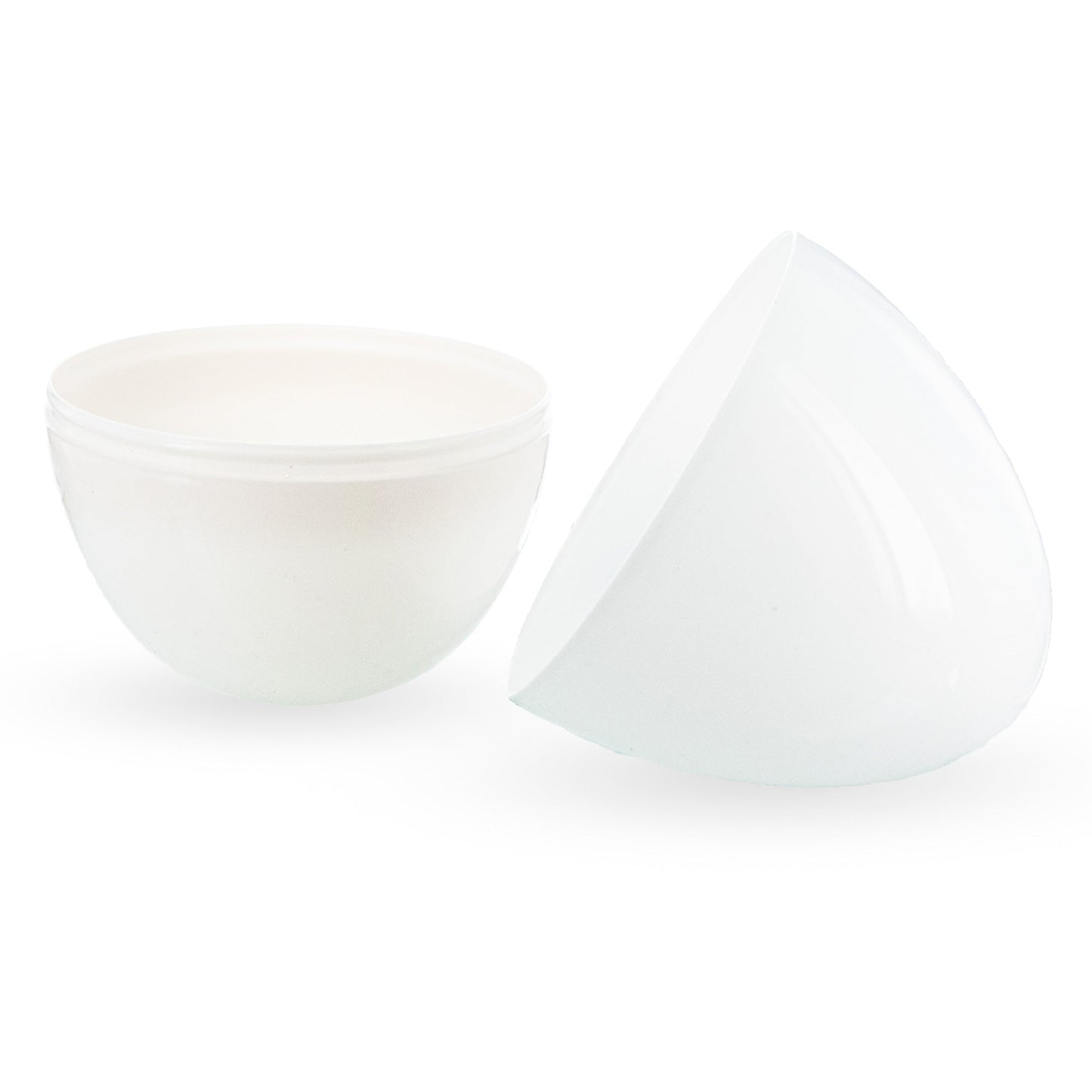 Giant Extra Large White Plastic Easter Egg Two Tones 12 Inches