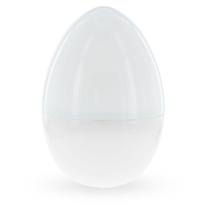 Giant Extra Large White Plastic Easter Egg Two Tones 12 Inches
