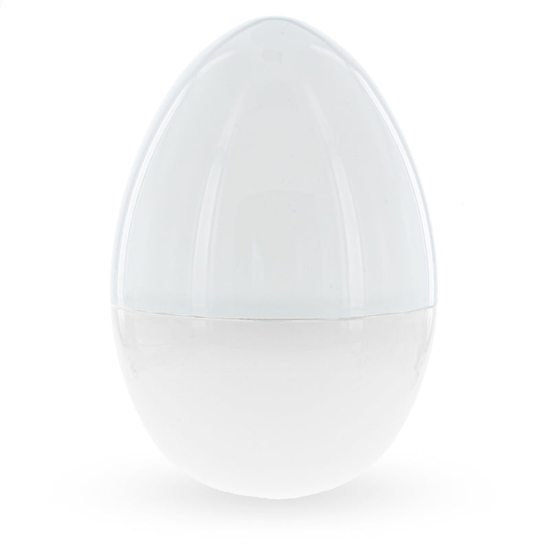 Giant Extra Large White Plastic Easter Egg Two Tones 12 Inches