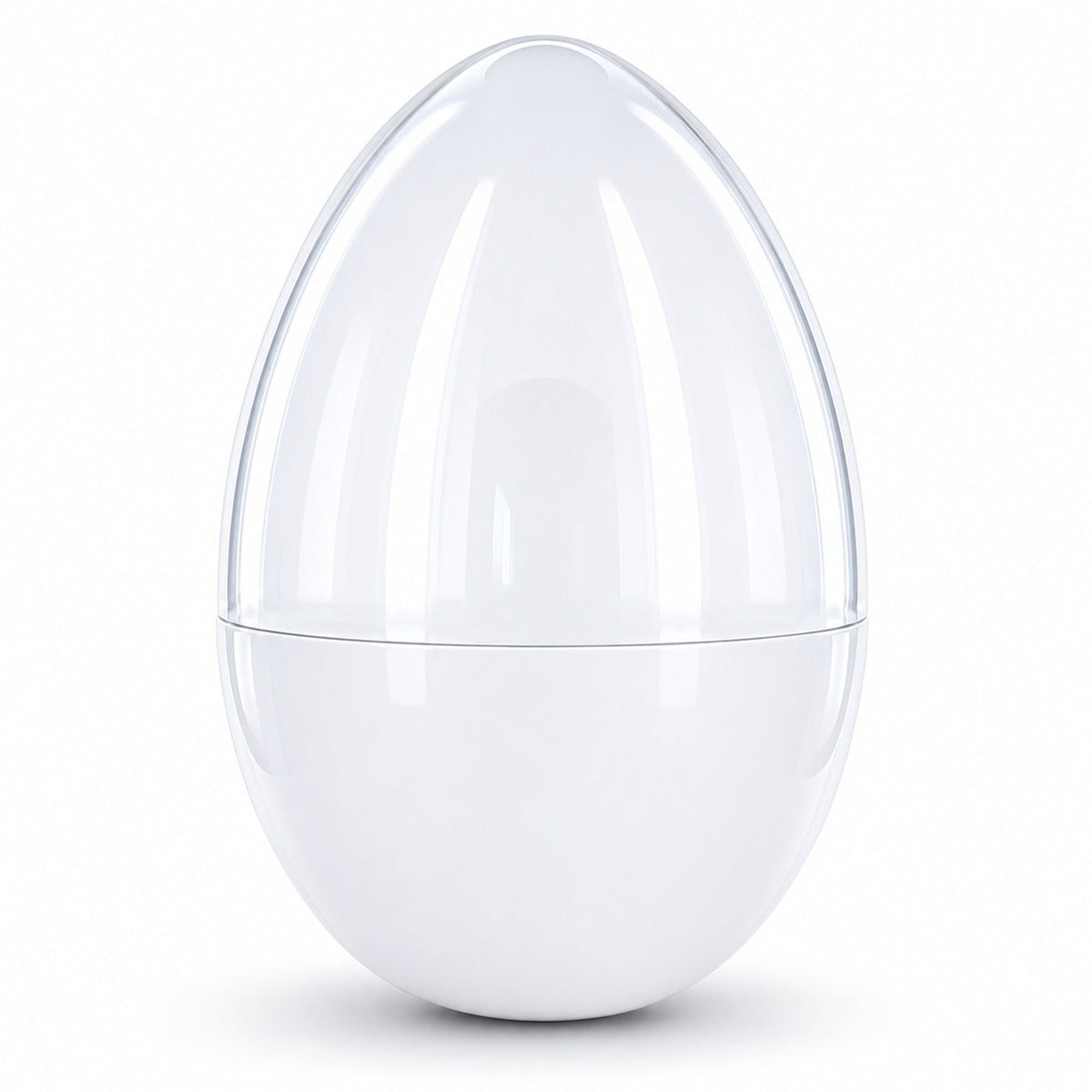 Giant Extra Large White Plastic Easter Egg Two Tones 12 Inches