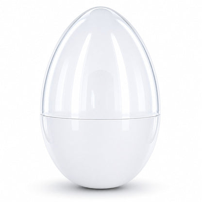 Giant Extra Large White Plastic Easter Egg Two Tones 12 Inches