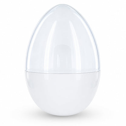 Giant Extra Large White Plastic Easter Egg Two Tones 12 Inches