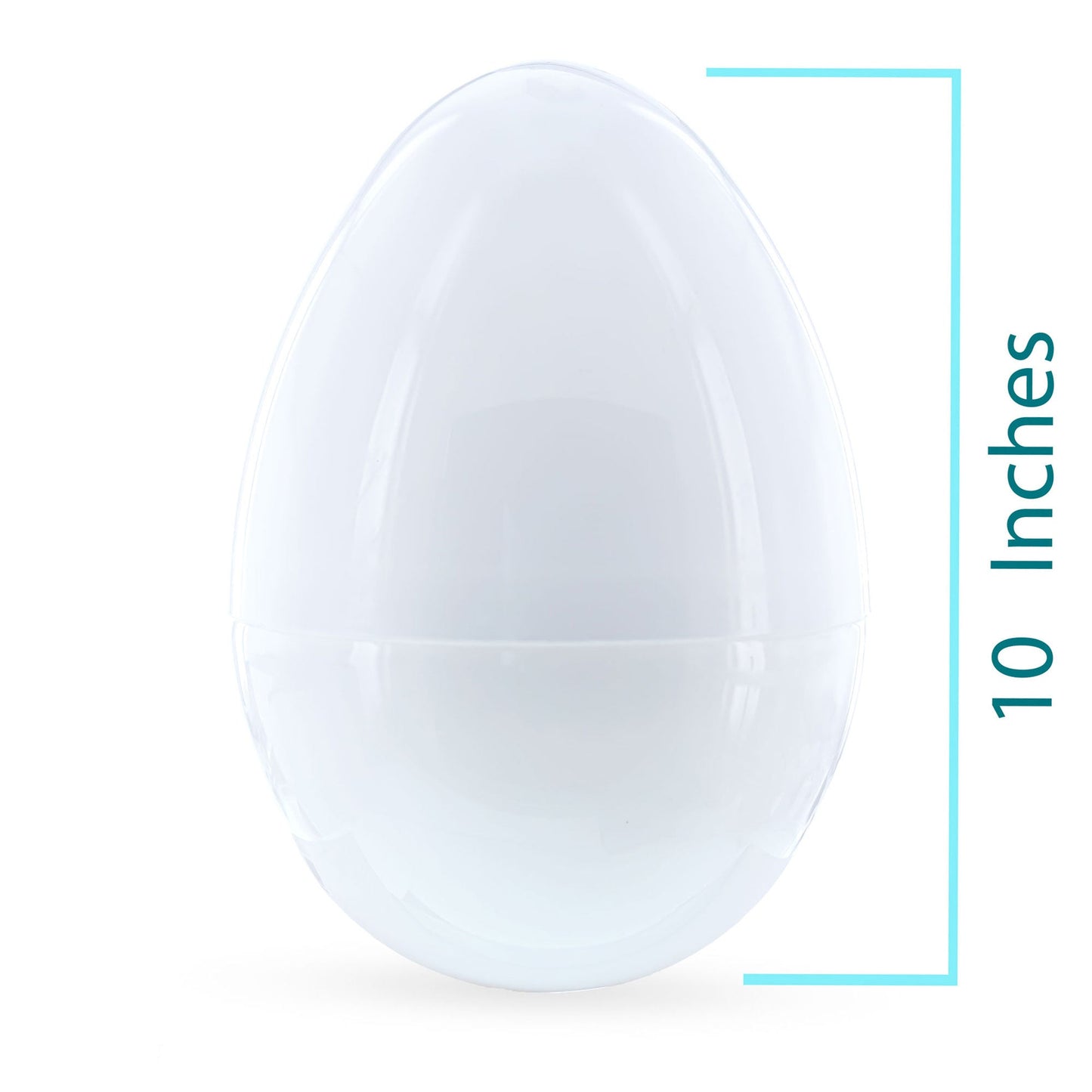 Set of 2 White Large  Jumbo  Giant Fillable Plastic Easter Eggs 10 Inches