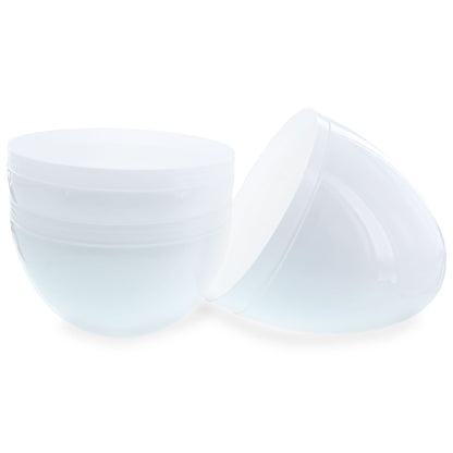 Set of 2 White Giant Fillable Plastic Easter Eggs Jumbo Large Size 10 Inches