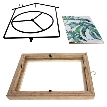 Black House-Shaped Hanging Photo Picture Frame and Metal Ornament Stand 8.7 Inches