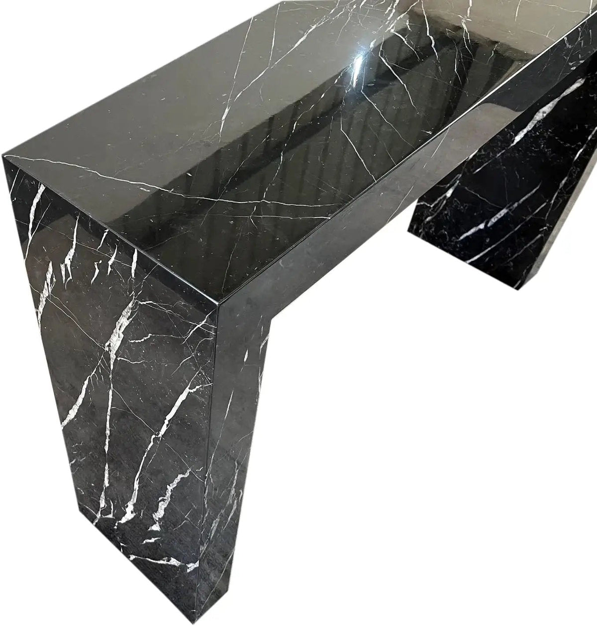 Black Marble Rectangular Console - Polished 40 Wide 12 Deep 30