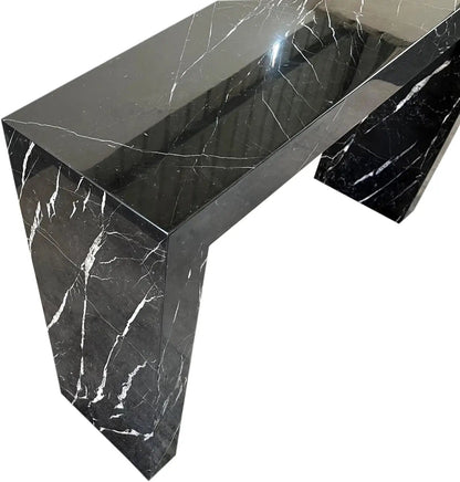 Black Marble Rectangular Console - Polished 40 Wide 12 Deep 30