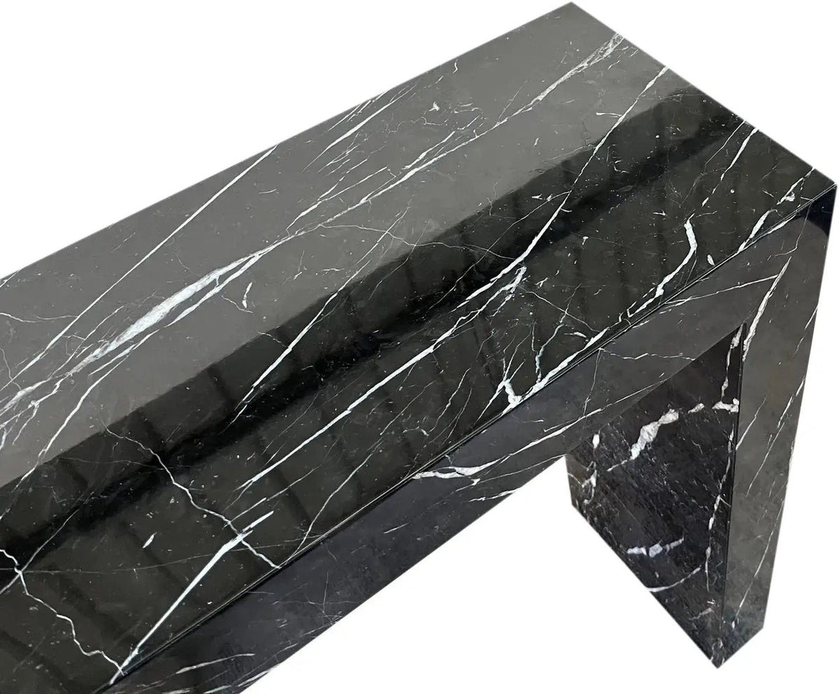 Black Marble Rectangular Console - Polished 40 Wide 12 Deep 30