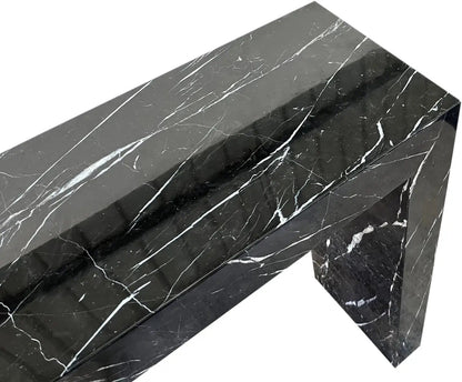 Black Marble Rectangular Console - Polished 40 Wide 12 Deep 30