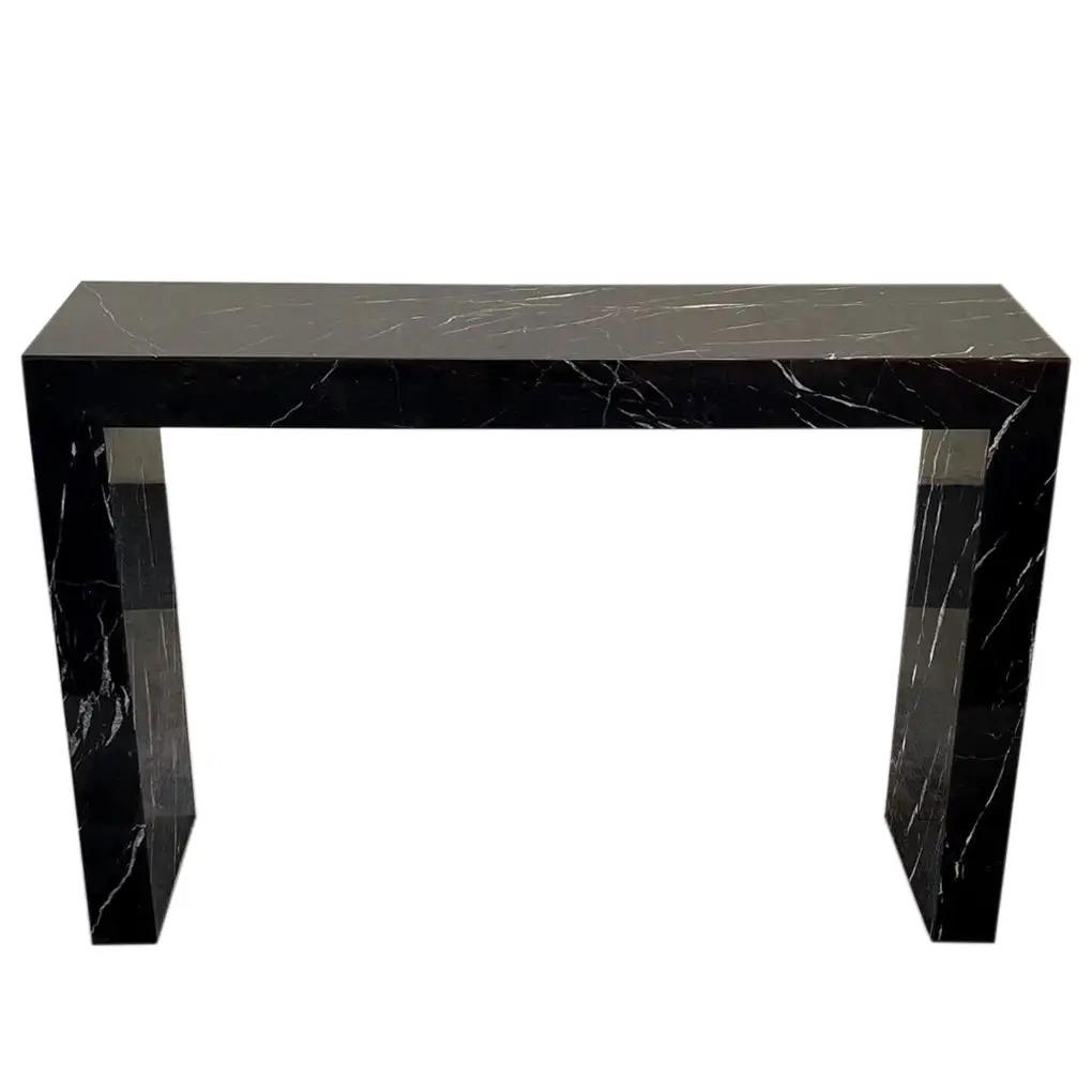 Black Marble Rectangular Console - Polished 40 Wide 12 Deep 30