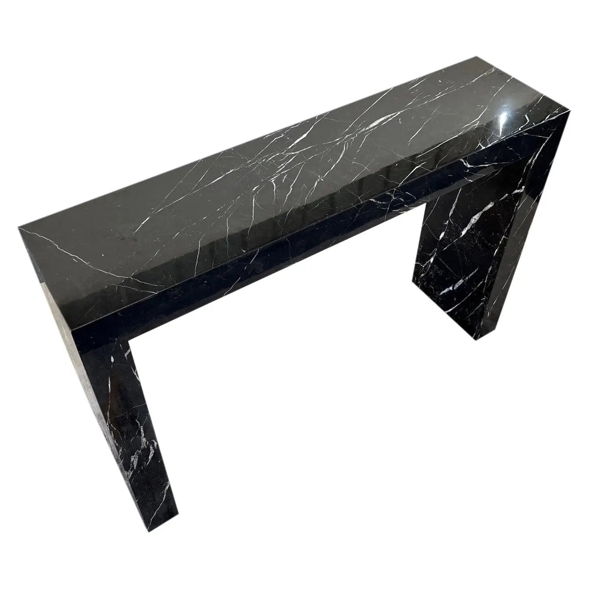 Black Marble Rectangular Console - Polished 40 Wide 12 Deep 30