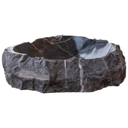 Black Marble Natural Stone Vessel Bathroom Sink 31 By 23 Inches