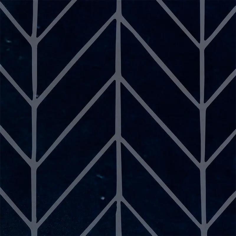 Obsidian Crackled Chevron Ceramic Tiles 2x6