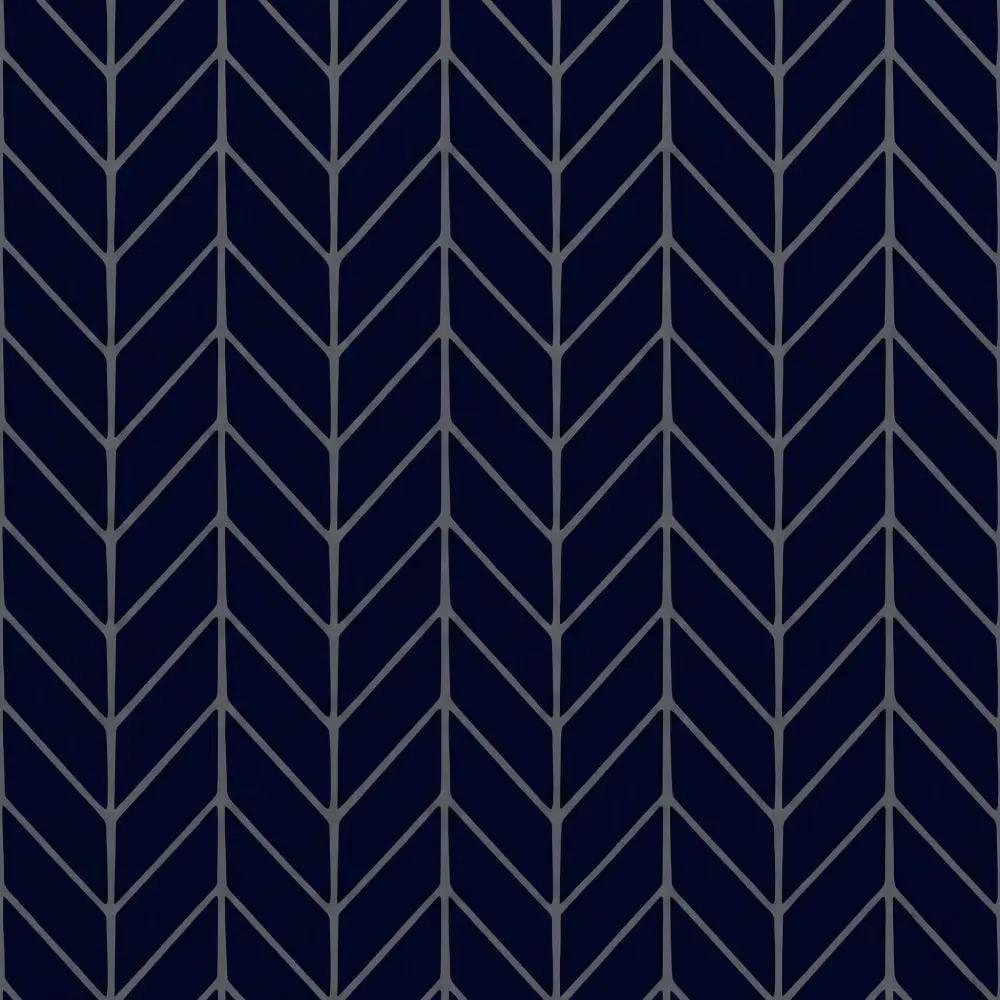 Obsidian Crackled Chevron Ceramic Tiles 2x6