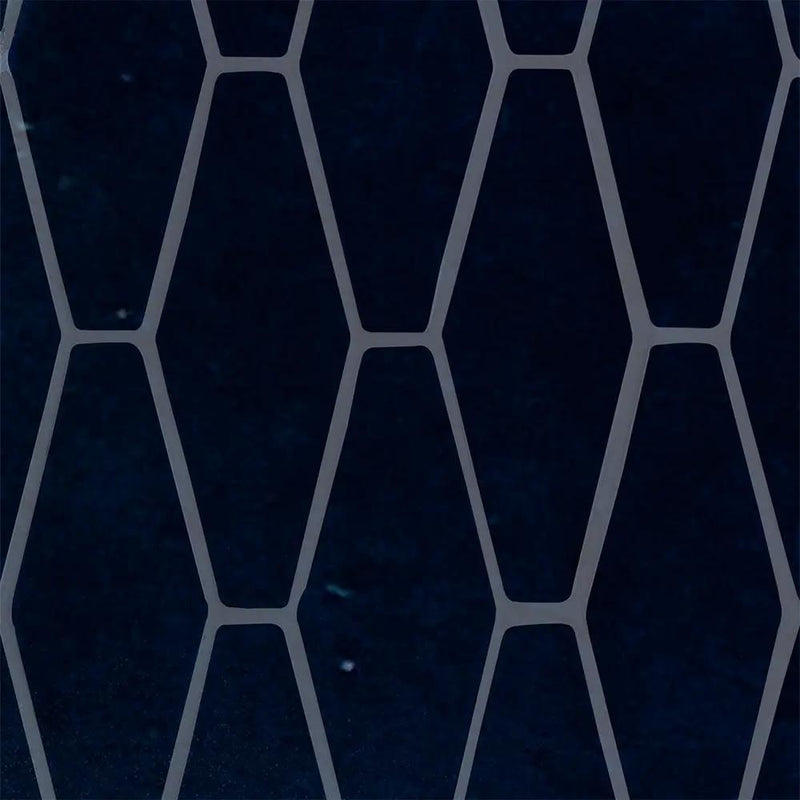 Obsidian Crackled Longest Hexagon Ceramic Tiles 3x8
