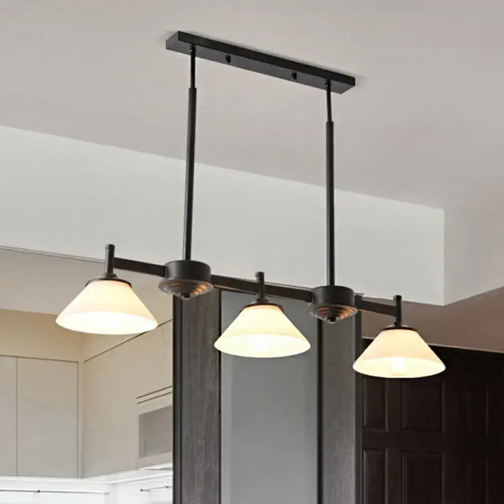 Traditional black 3 light fixture kitchen island e26 e27 bulb base