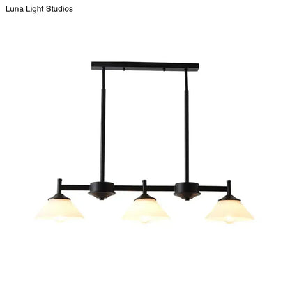 Traditional black 3 light fixture kitchen island e26 e27 bulb base