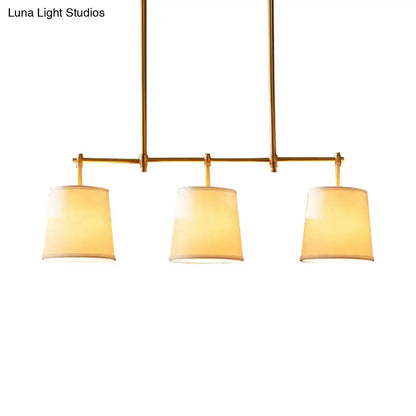 Traditional black & gold fabric pendant lighting dining room 3 lights