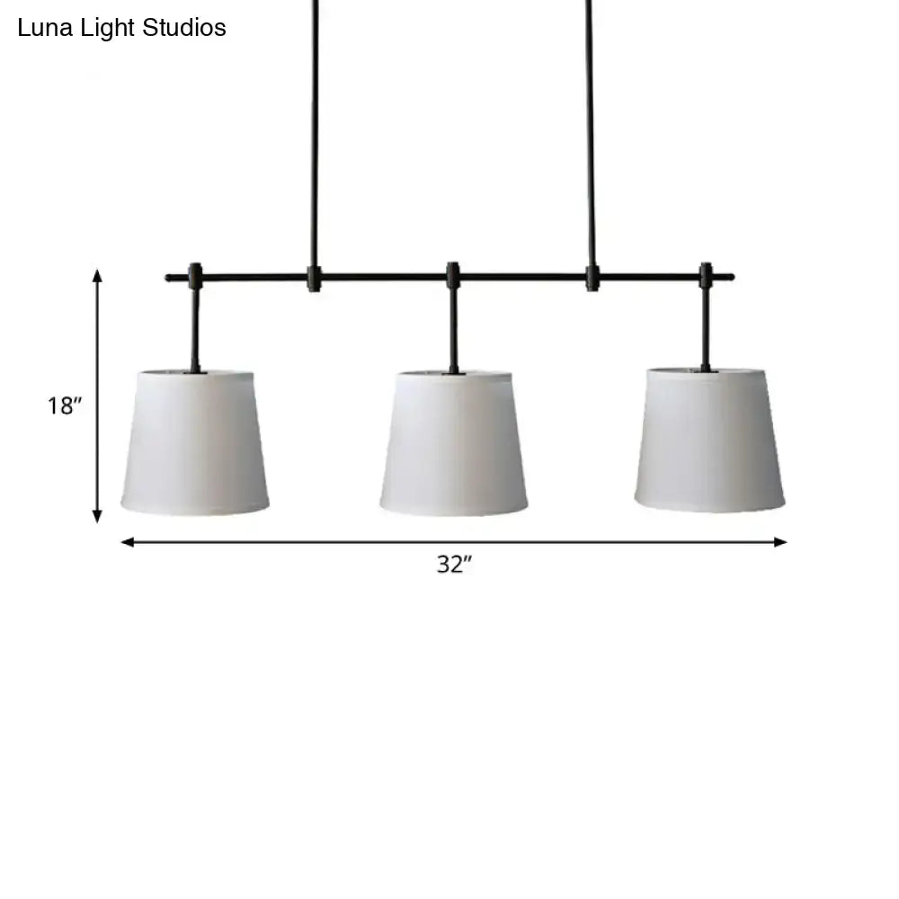 Traditional black & gold fabric pendant lighting dining room 3 lights