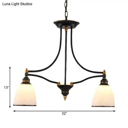 Traditional black & gold pendant light dining room 110v-120v