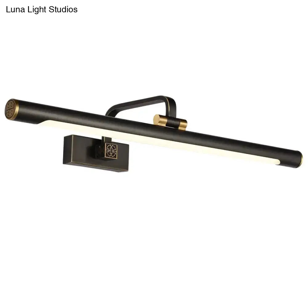 Traditional black metal & gold vanity wall light – bathroom 110v-120v
