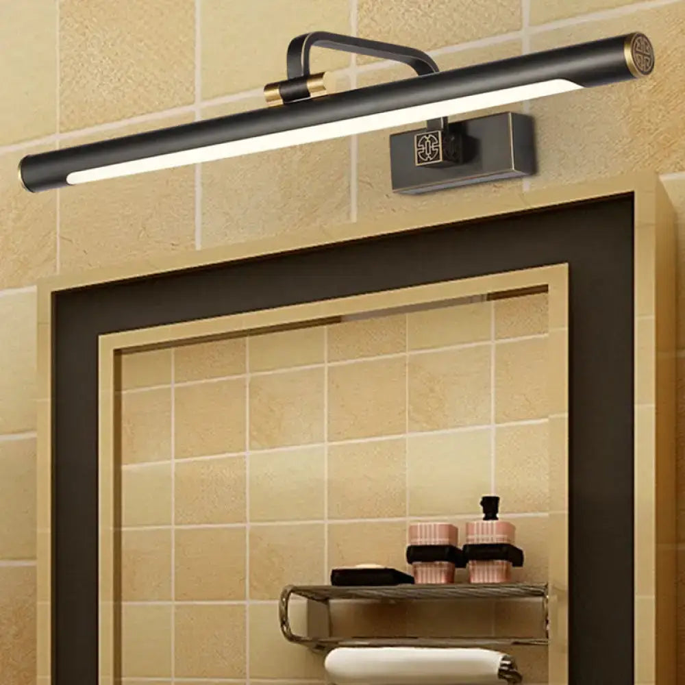 Traditional black metal & gold vanity wall light – bathroom 110v-120v