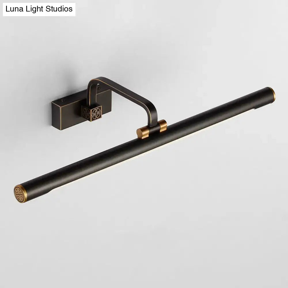 Traditional black metal & gold vanity wall light – bathroom 110v-120v