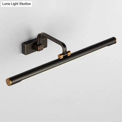 Traditional black metal & gold vanity wall light – bathroom 110v-120v