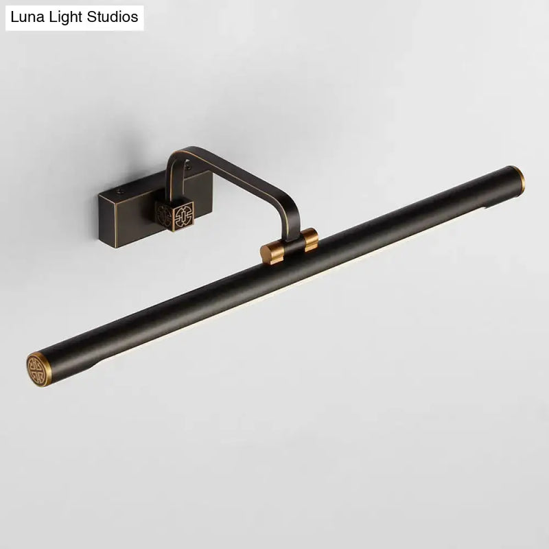 Traditional black metal & gold vanity wall light – bathroom 110v-120v