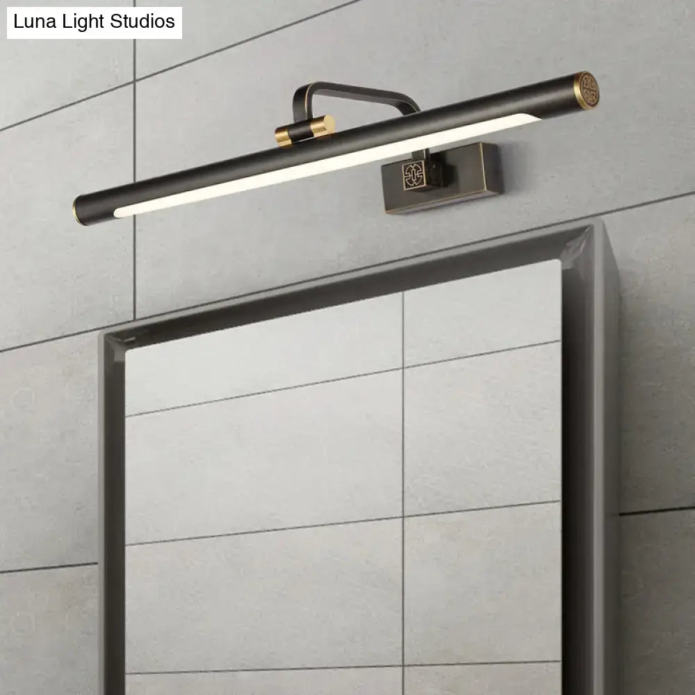 Traditional black metal & gold vanity wall light – bathroom 110v-120v