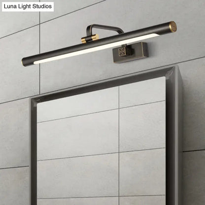 Traditional black metal & gold vanity wall light – bathroom 110v-120v