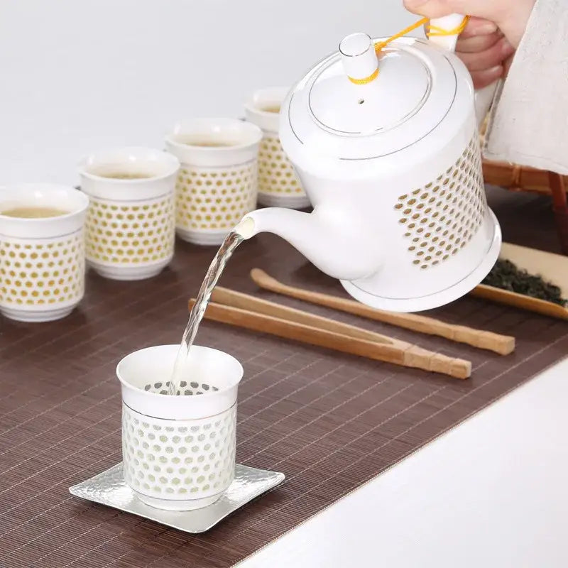 Traditional blue & white porcelain tea pot kitchen ceramic teaware