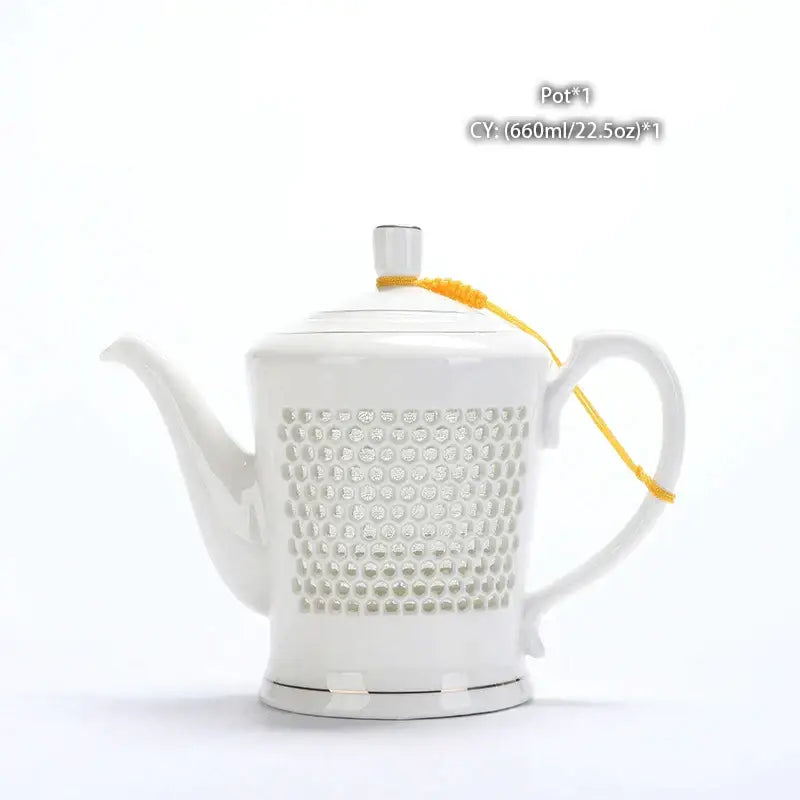 Traditional blue & white porcelain tea pot kitchen ceramic teaware