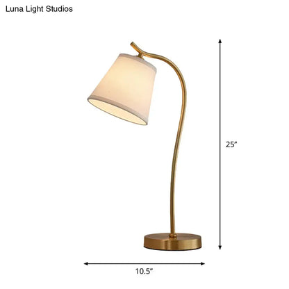 Traditional bucket brass table lamp bedroom gold metal lighting