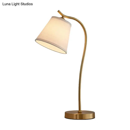 Traditional bucket brass table lamp bedroom gold metal lighting