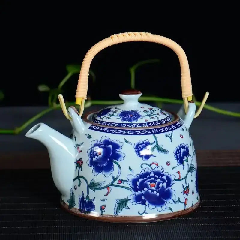 Traditional chinese white porcelain tea pot – dining room decor