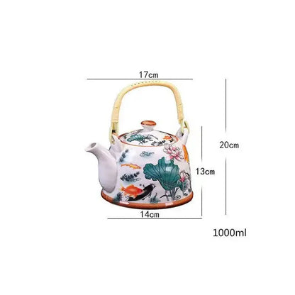 Traditional chinese white porcelain tea pot – dining room decor